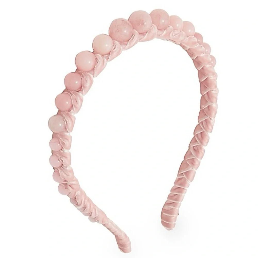 LELE SADOUGHI Graduated Stone Bead Headband - Rose (Price Firm)